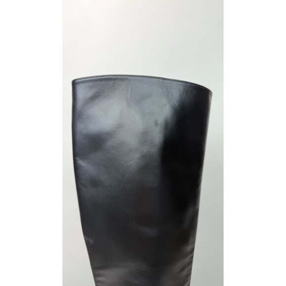New Stuart Weitzman Soho Knee High Boot Black Leather Sz 7 - Picture 6 of 16
